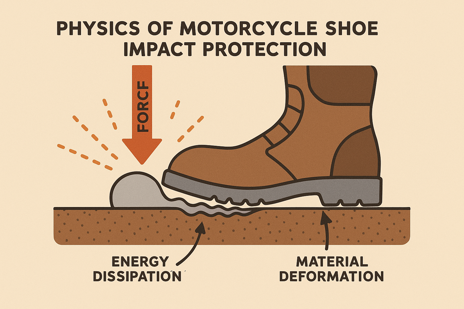 Crash protection technology in motorcycle footwear