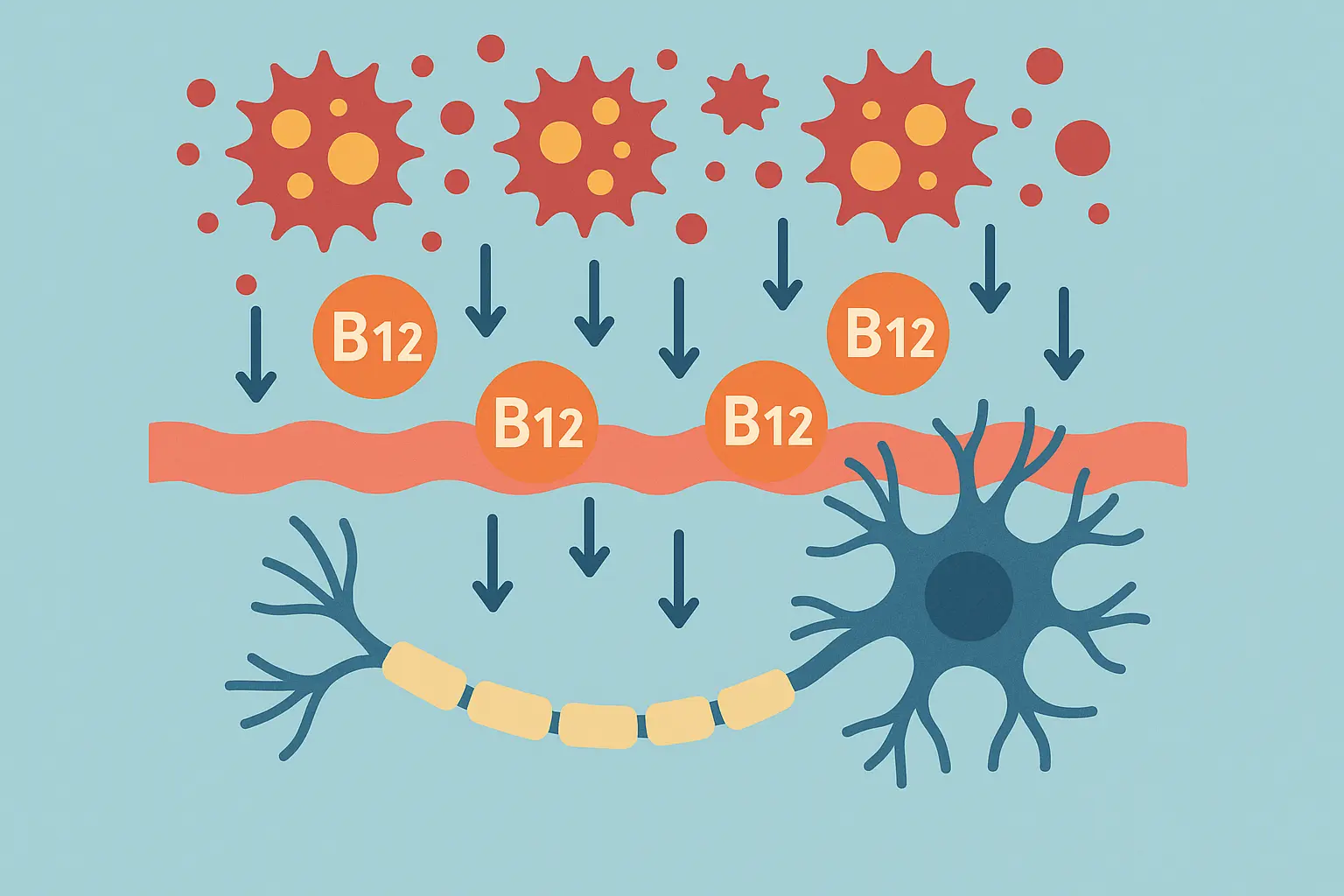 Inflammation blocking B12 action