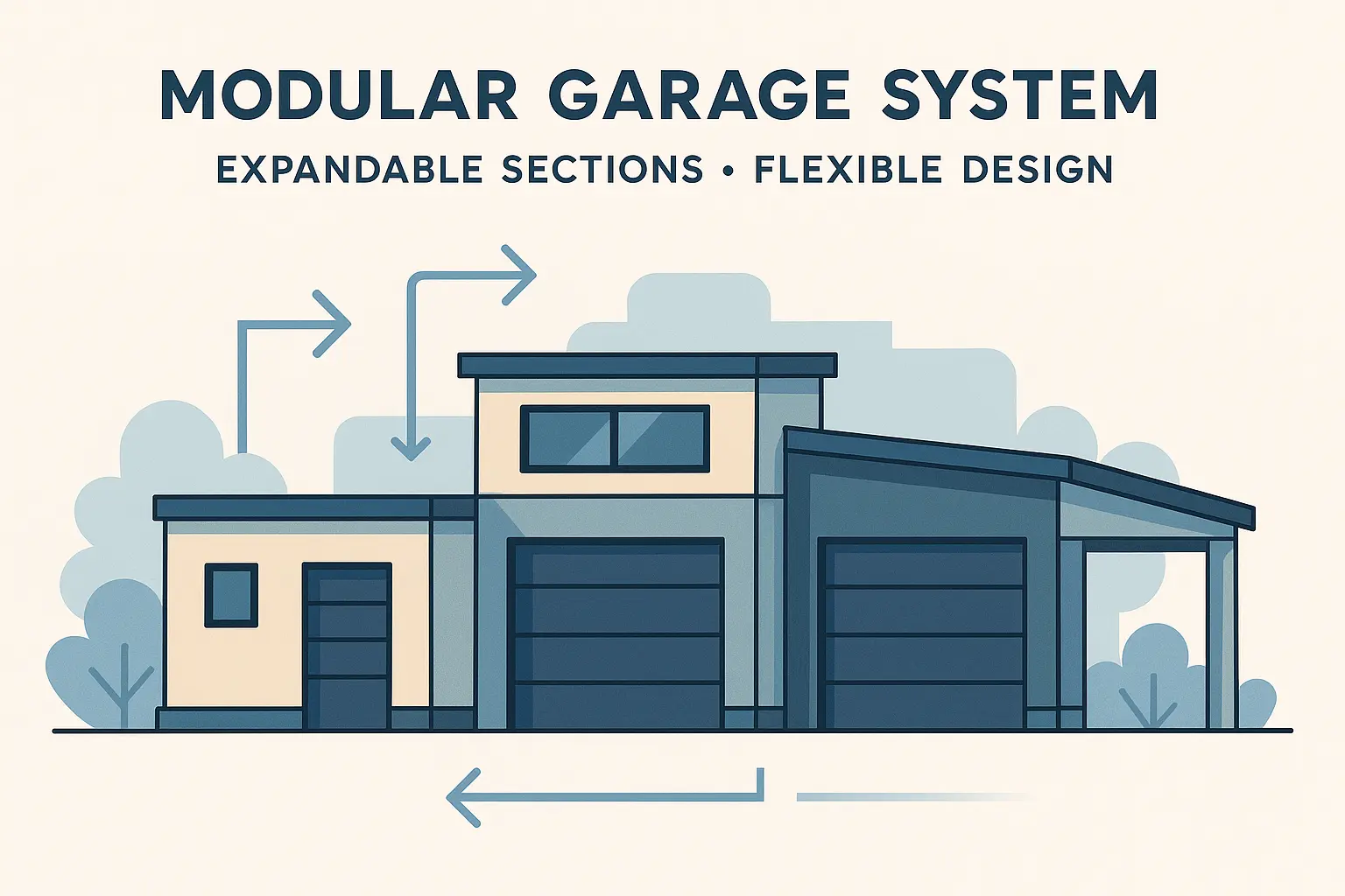 Modular expandable garage design