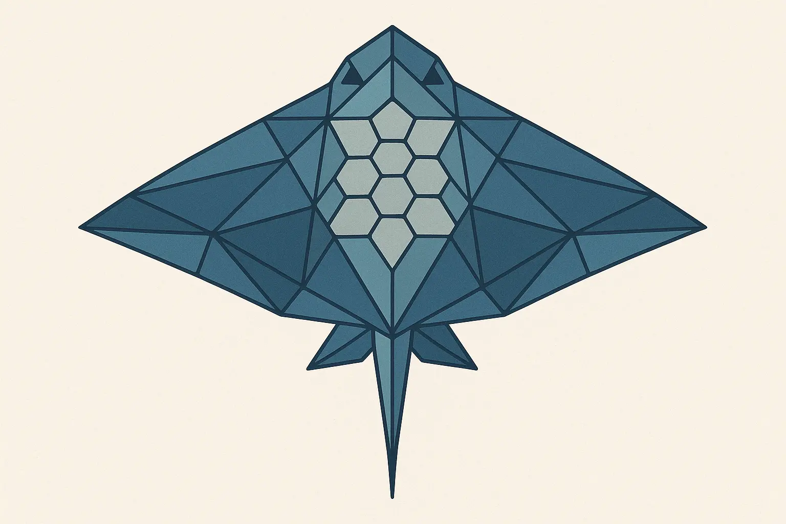 Geometric and minimalist stingray tattoo designs
