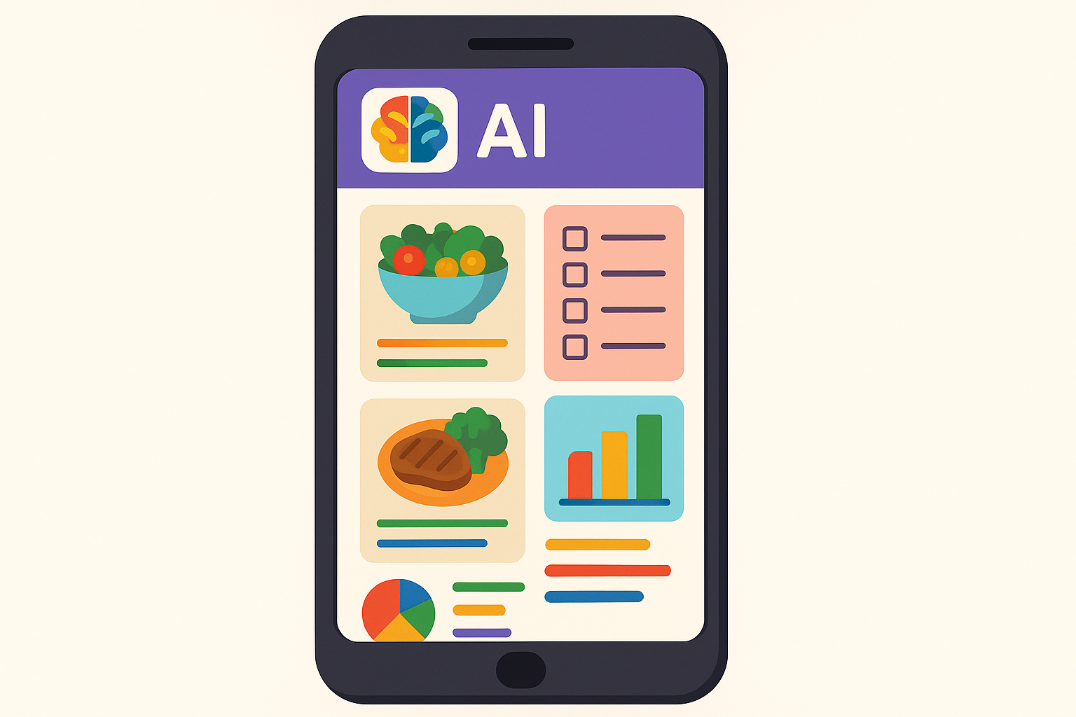 AI meal plan generator interface showing personalized meal recommendations