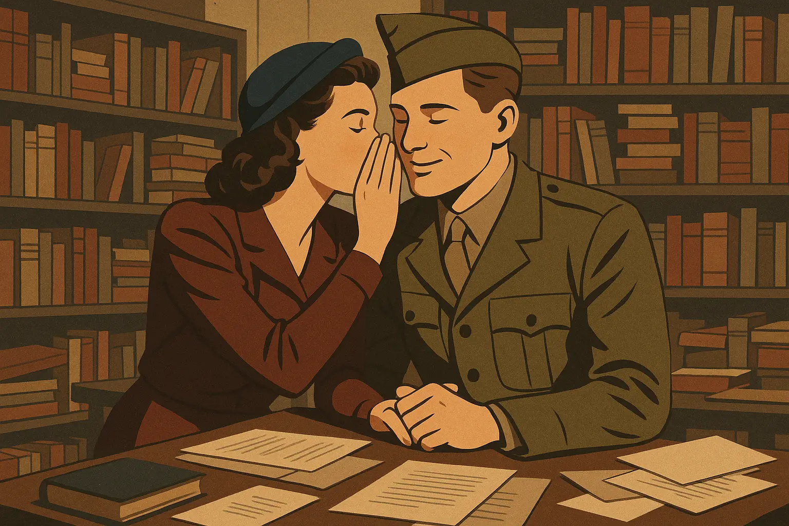 Vintage couple in historical setting