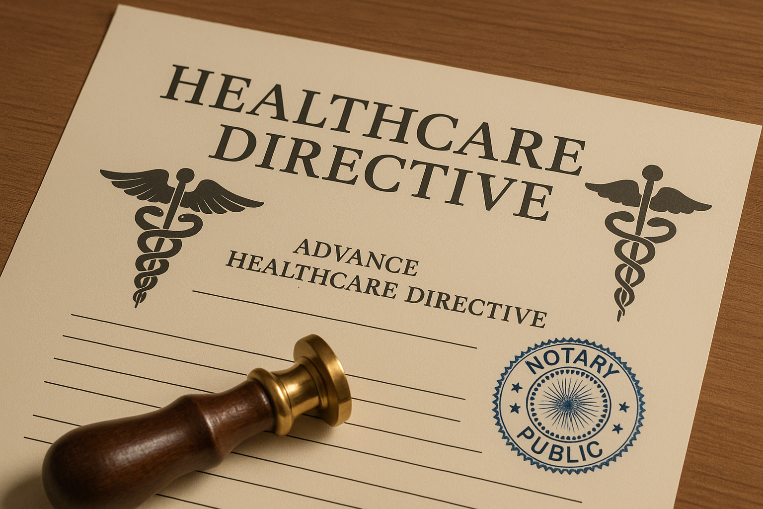 Healthcare directive notary services