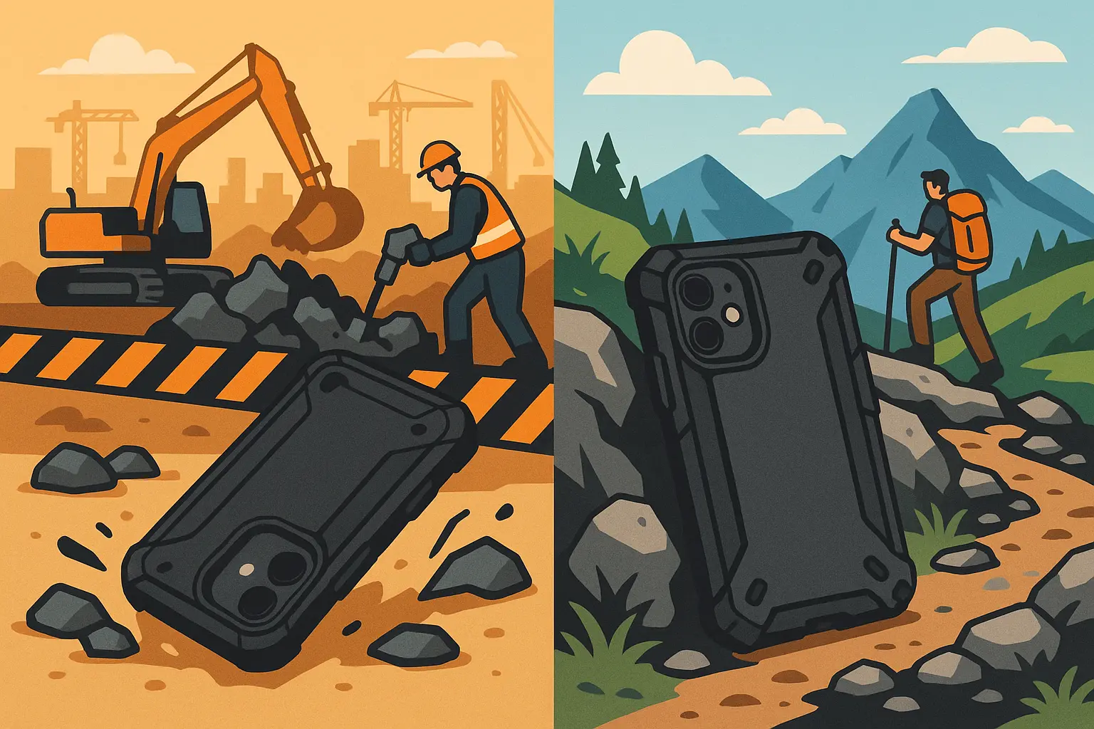 Lifestyle and aesthetic phone cases showcasing design variety