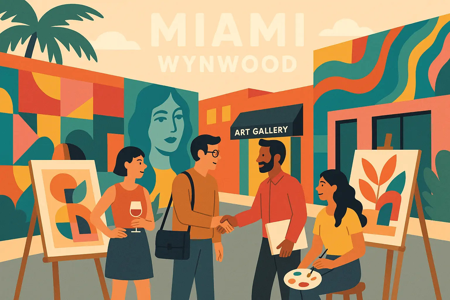 Miami creative professionals at art event
