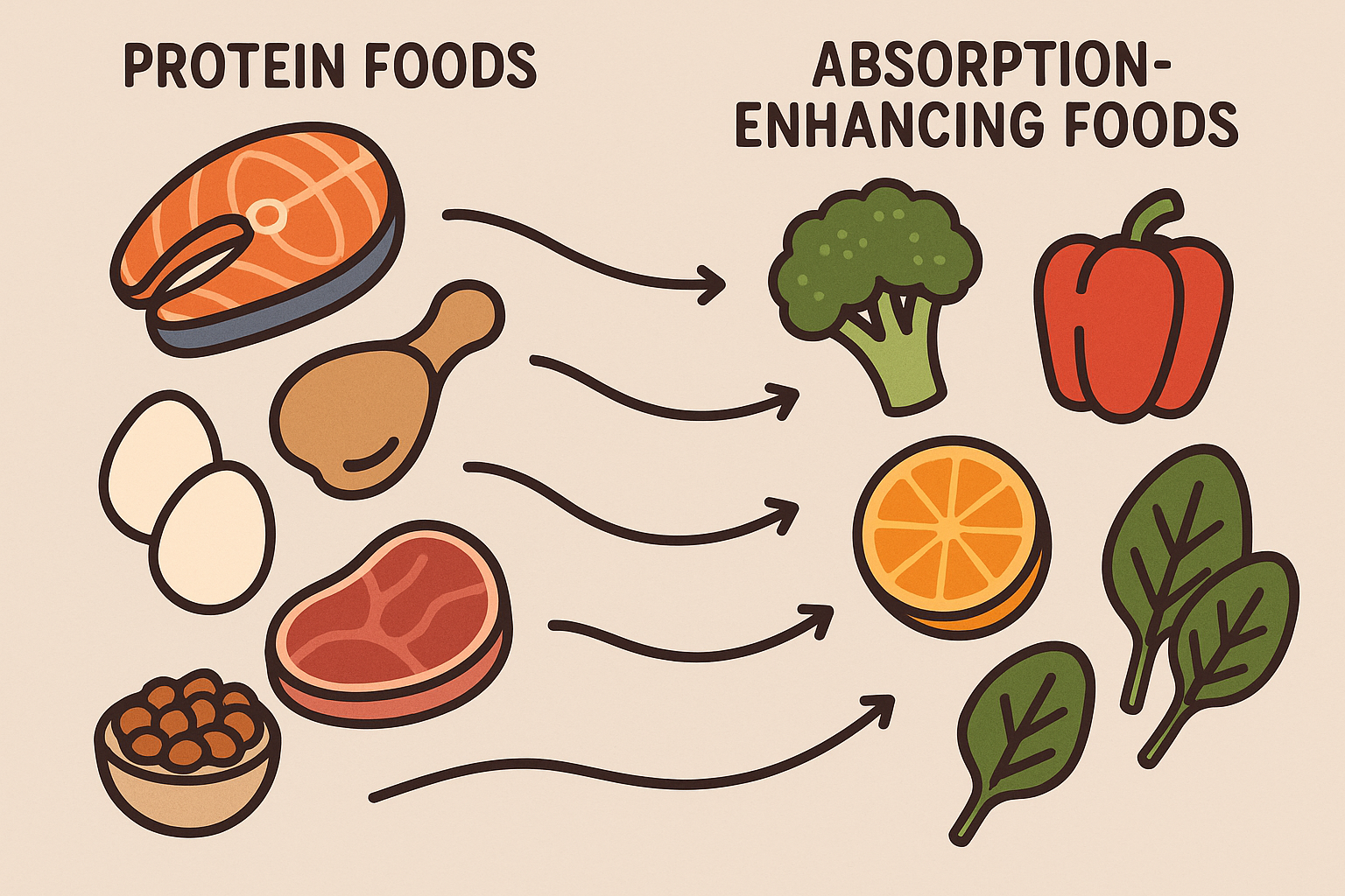 Strategic food combinations for maximum protein absorption