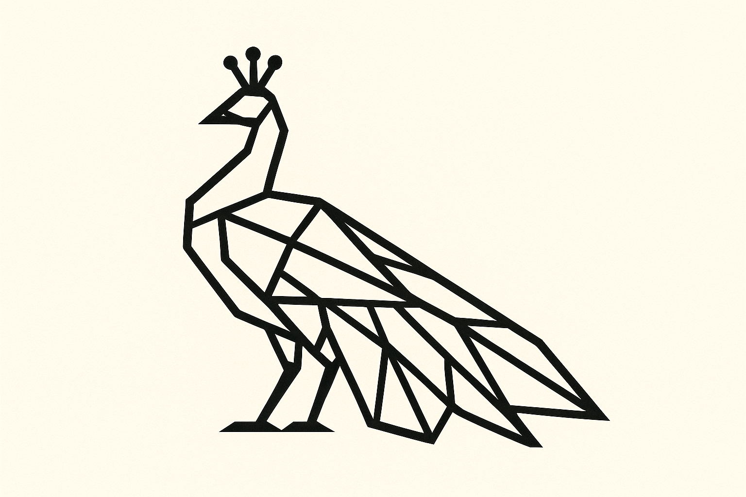 Geometric and modern peacock tattoo designs
