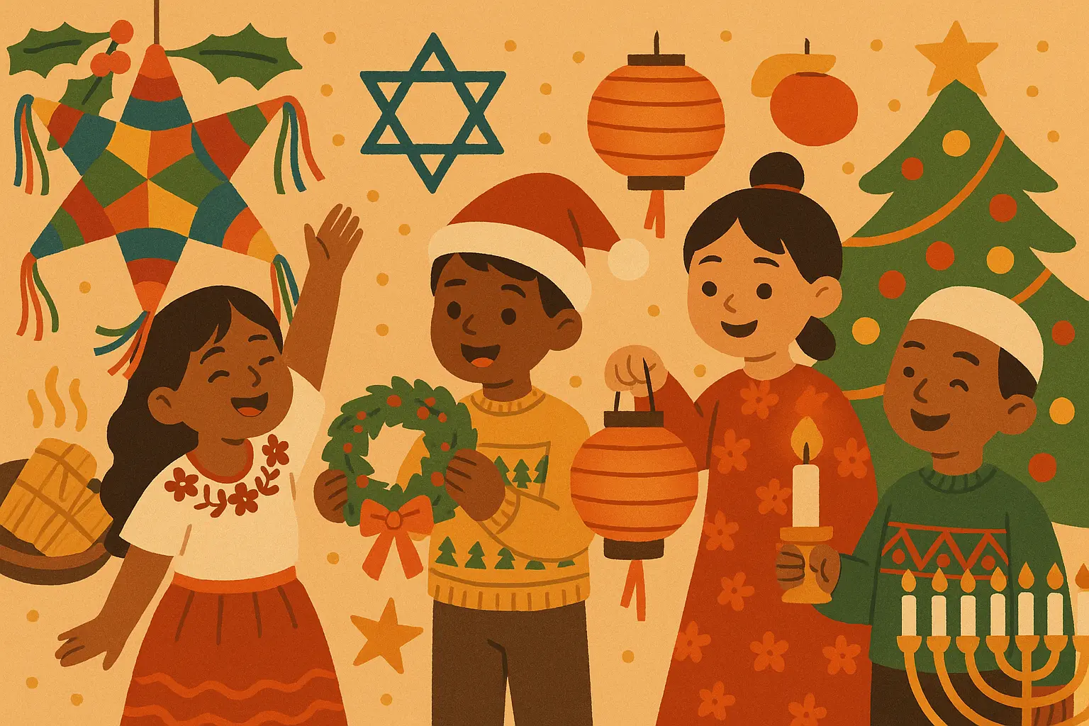Global Christmas traditions and multicultural holiday stories