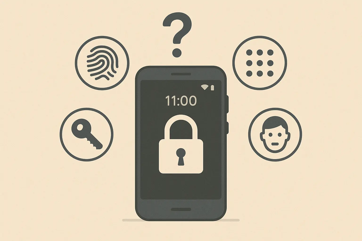 Android phone lock screen showing password entry