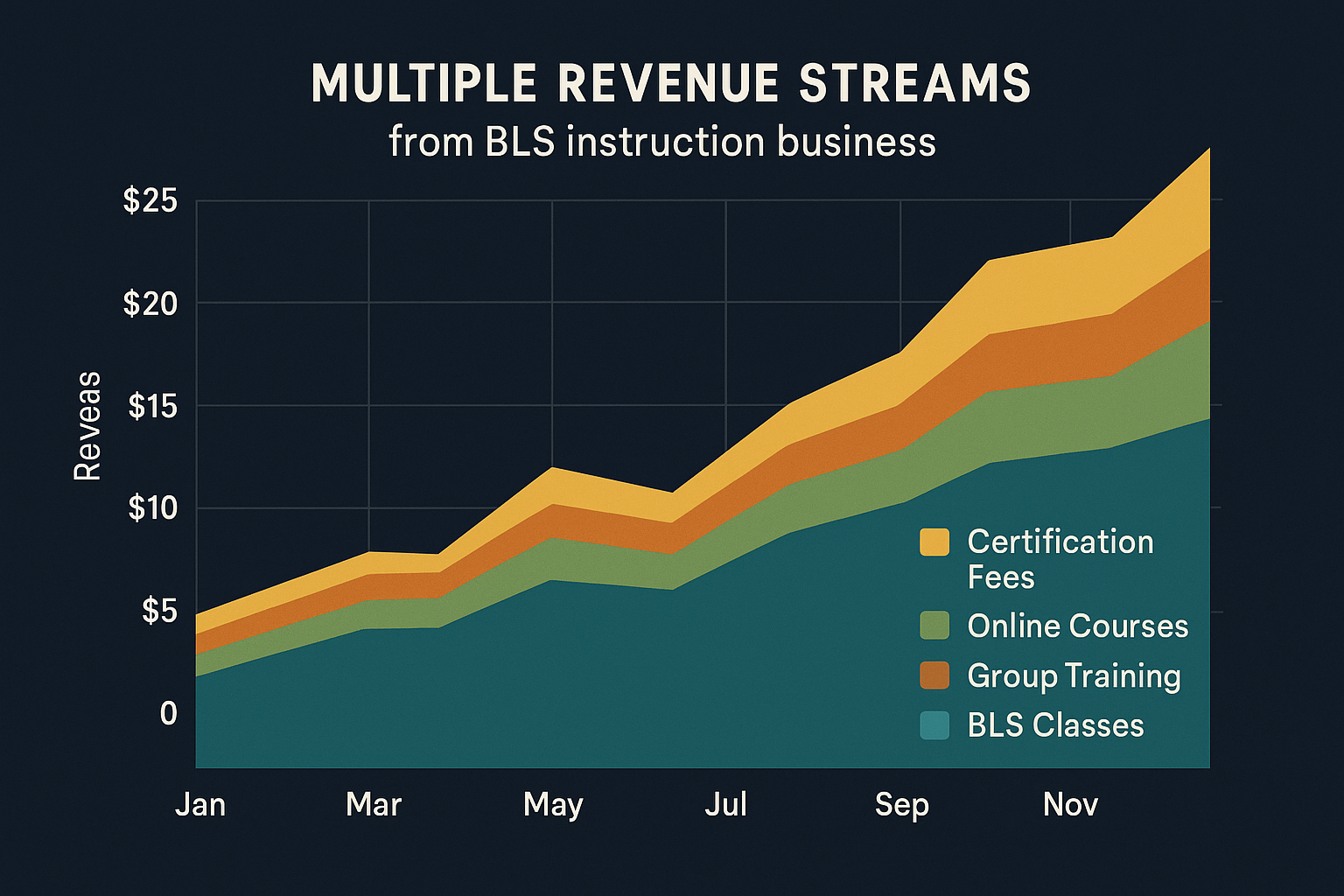 Multiple revenue streams for BLS instructors