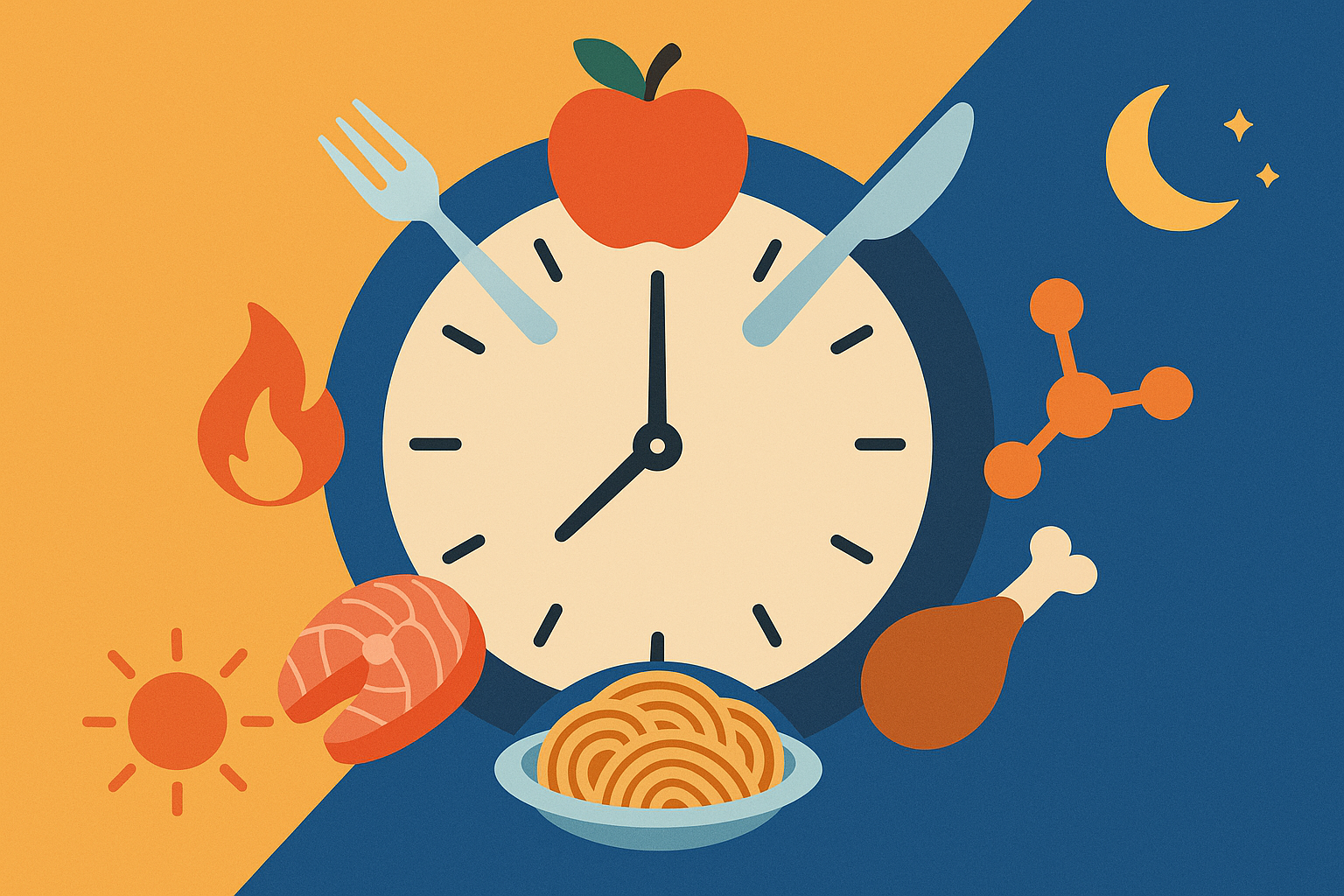 Body clock and meal timing visualization