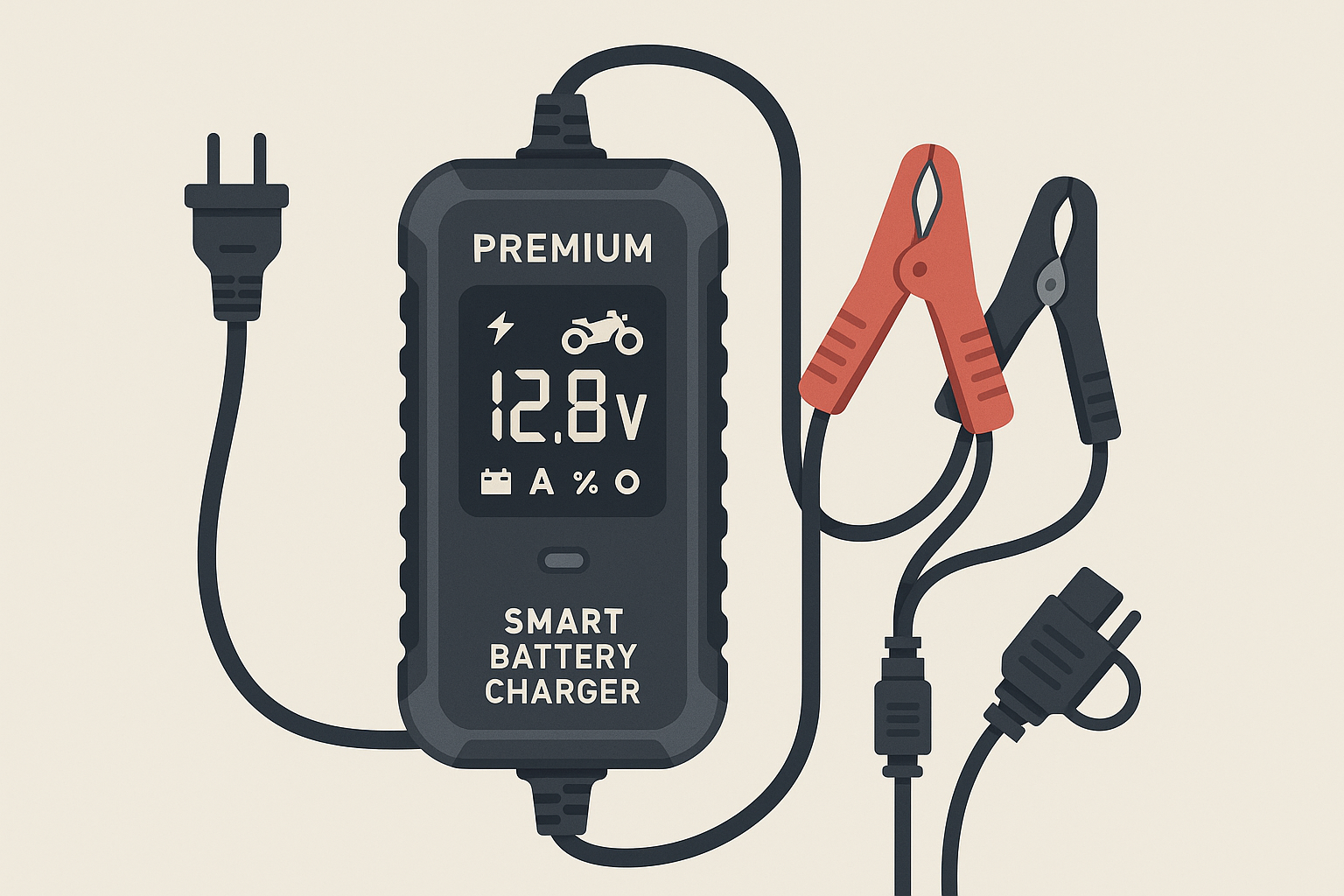 Premium smart motorcycle battery chargers