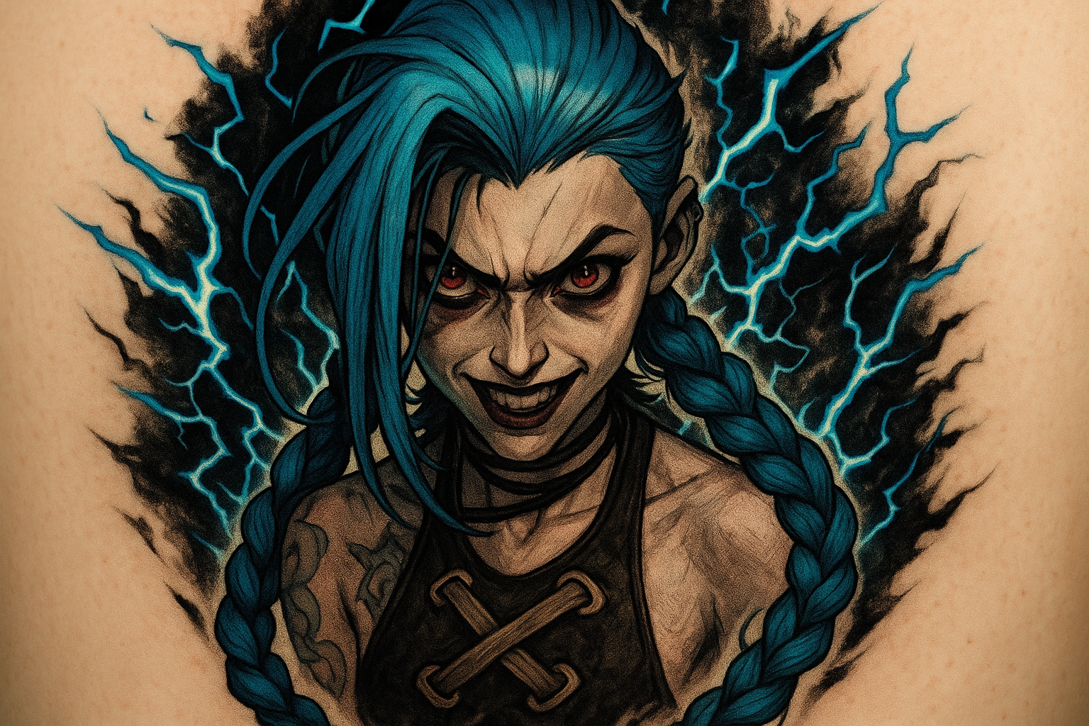 Character-inspired arcane tattoo designs