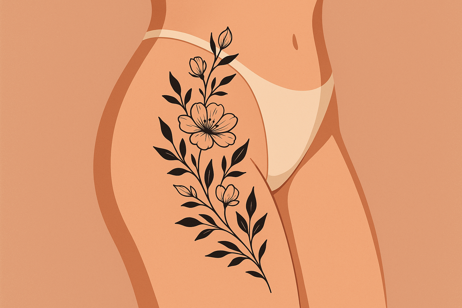 Hip tattoo placement guide