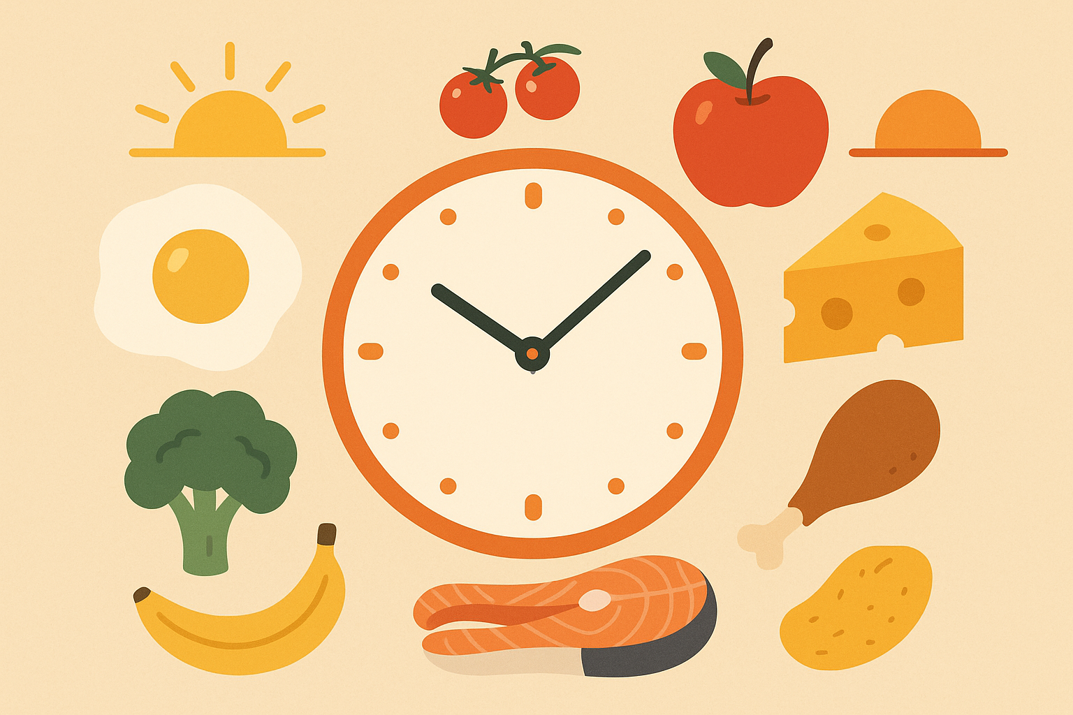 Circadian rhythm raw food timing