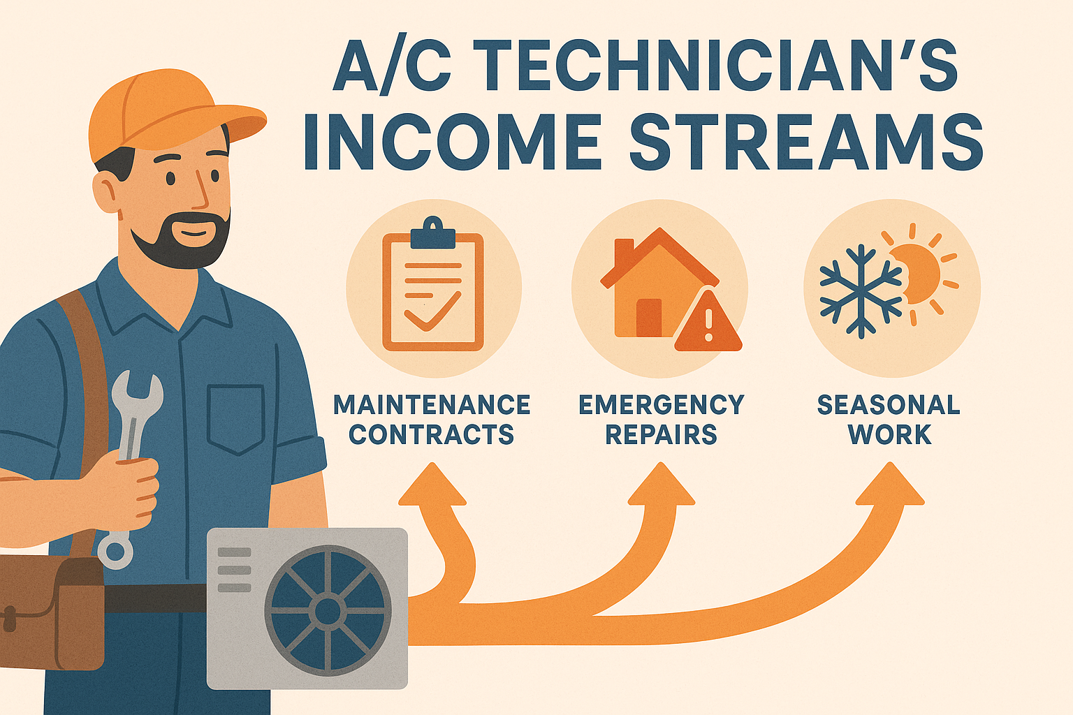 Dubai seasonal AC demand and income opportunities chart