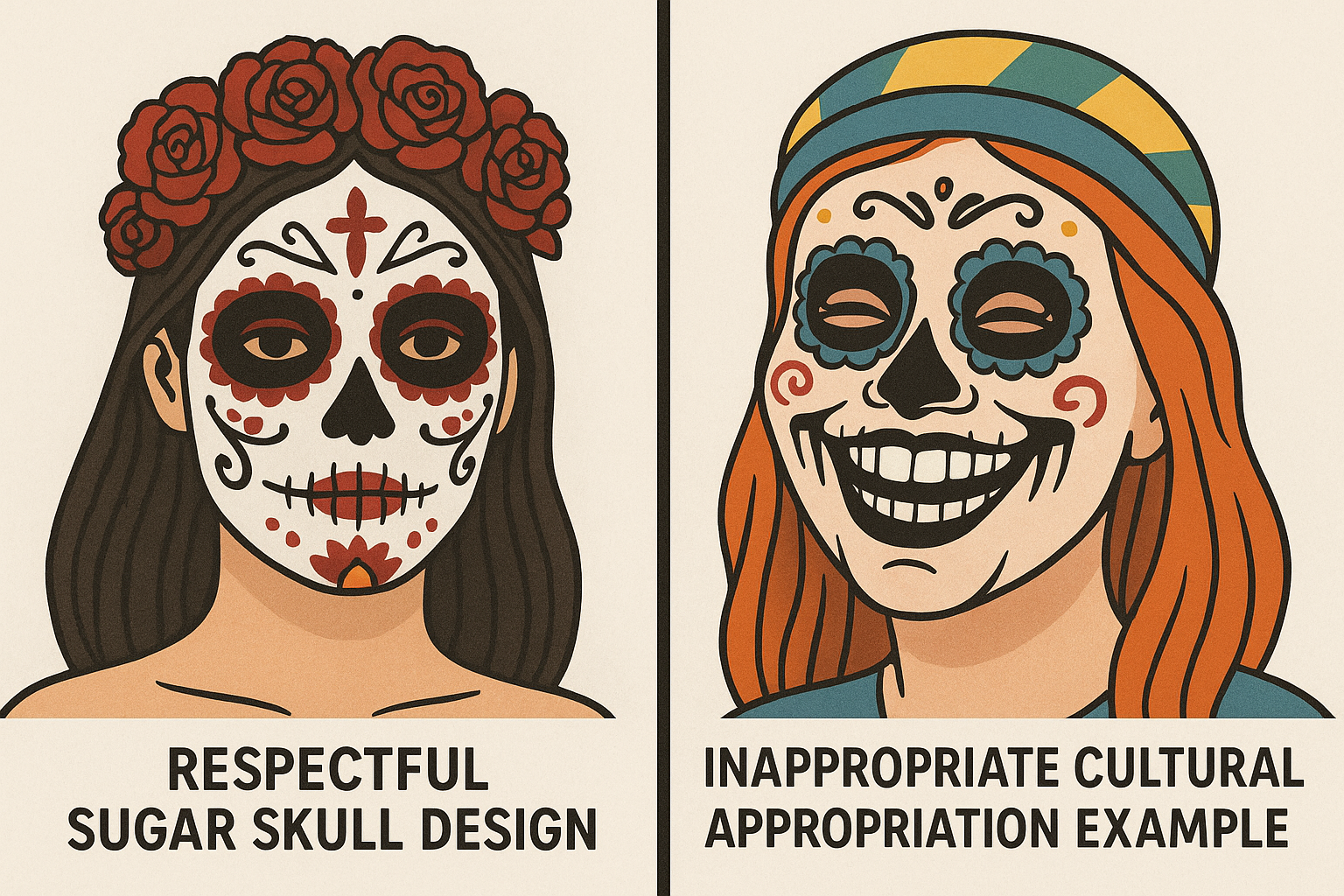 Traditional and Neo-Traditional Skull Stencils