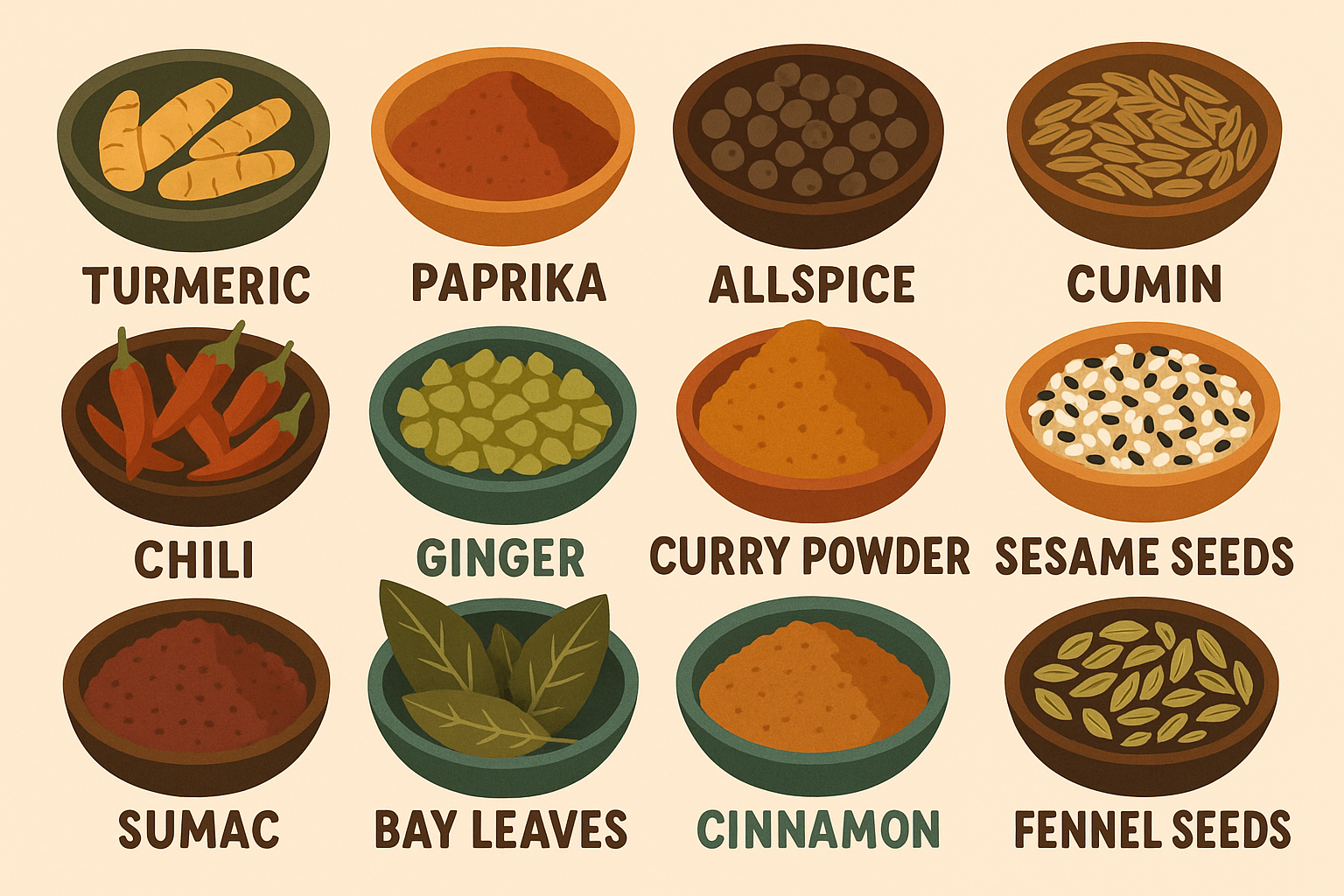 Global spice blends and ingredients for modern ceviche variations