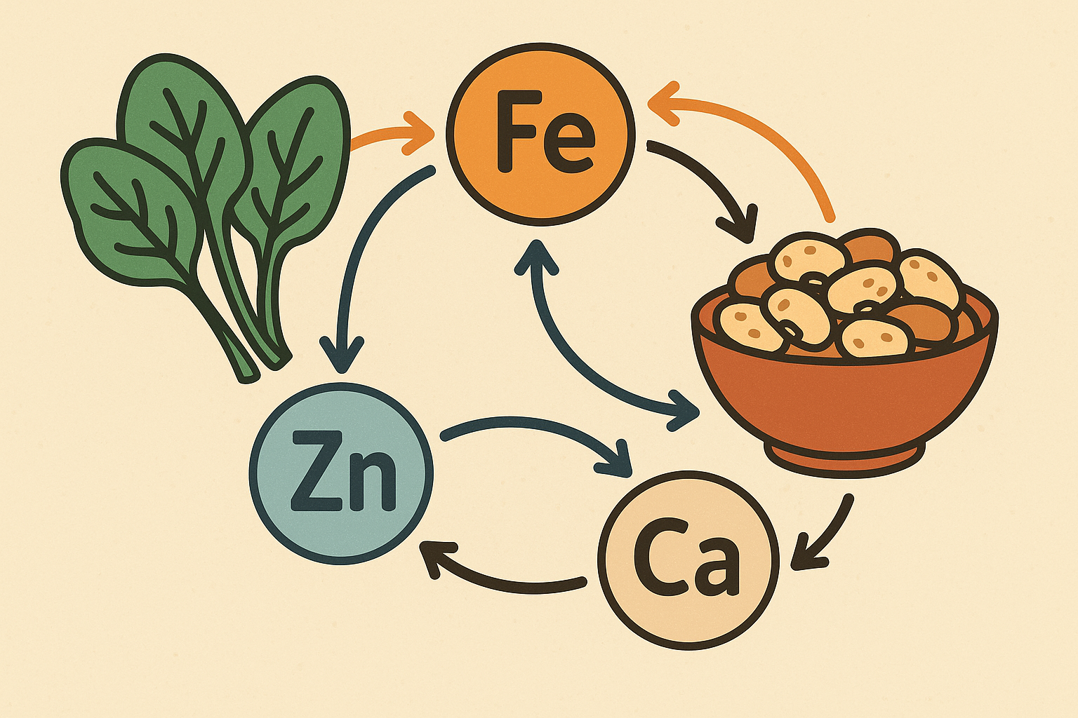 Micronutrient interactions in vegan bodybuilding diet