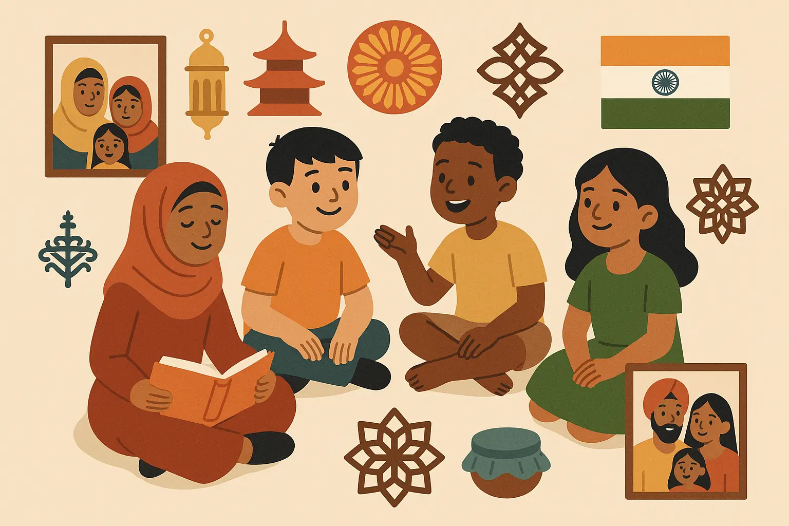 Diverse children's books celebrating different cultures and backgrounds