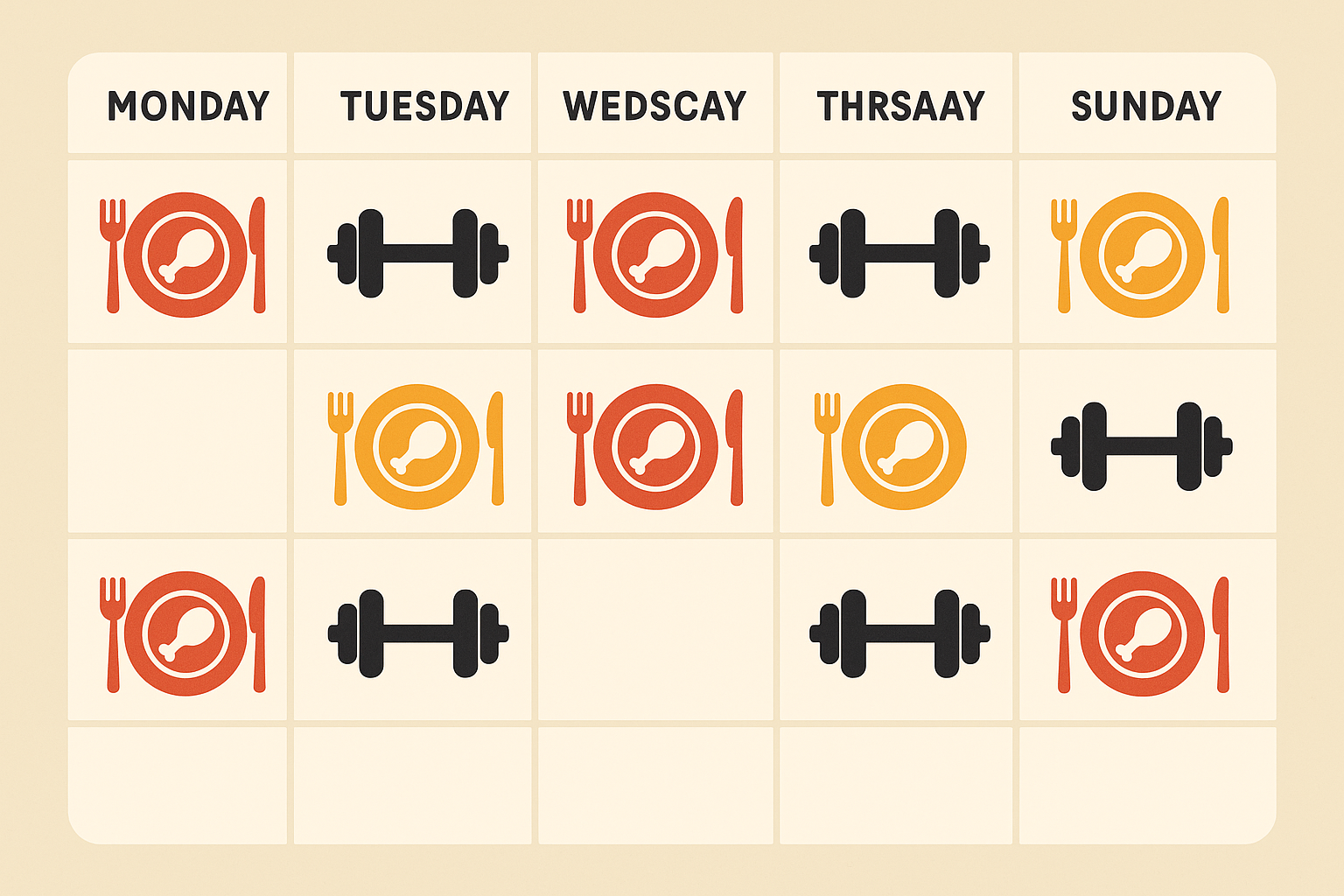 Weekly meal planning for runners