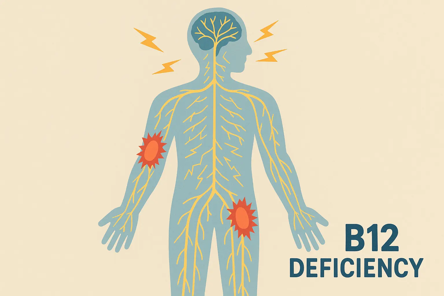 Nervous system B12 deficiency warning signs