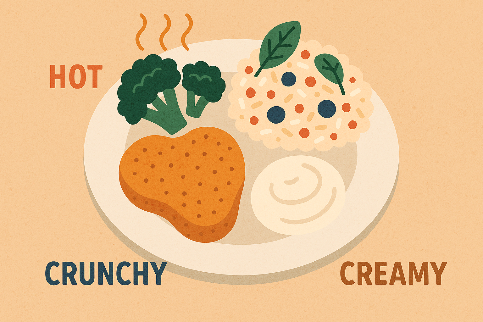 Temperature and Texture Contrast in Sugar Free Meals