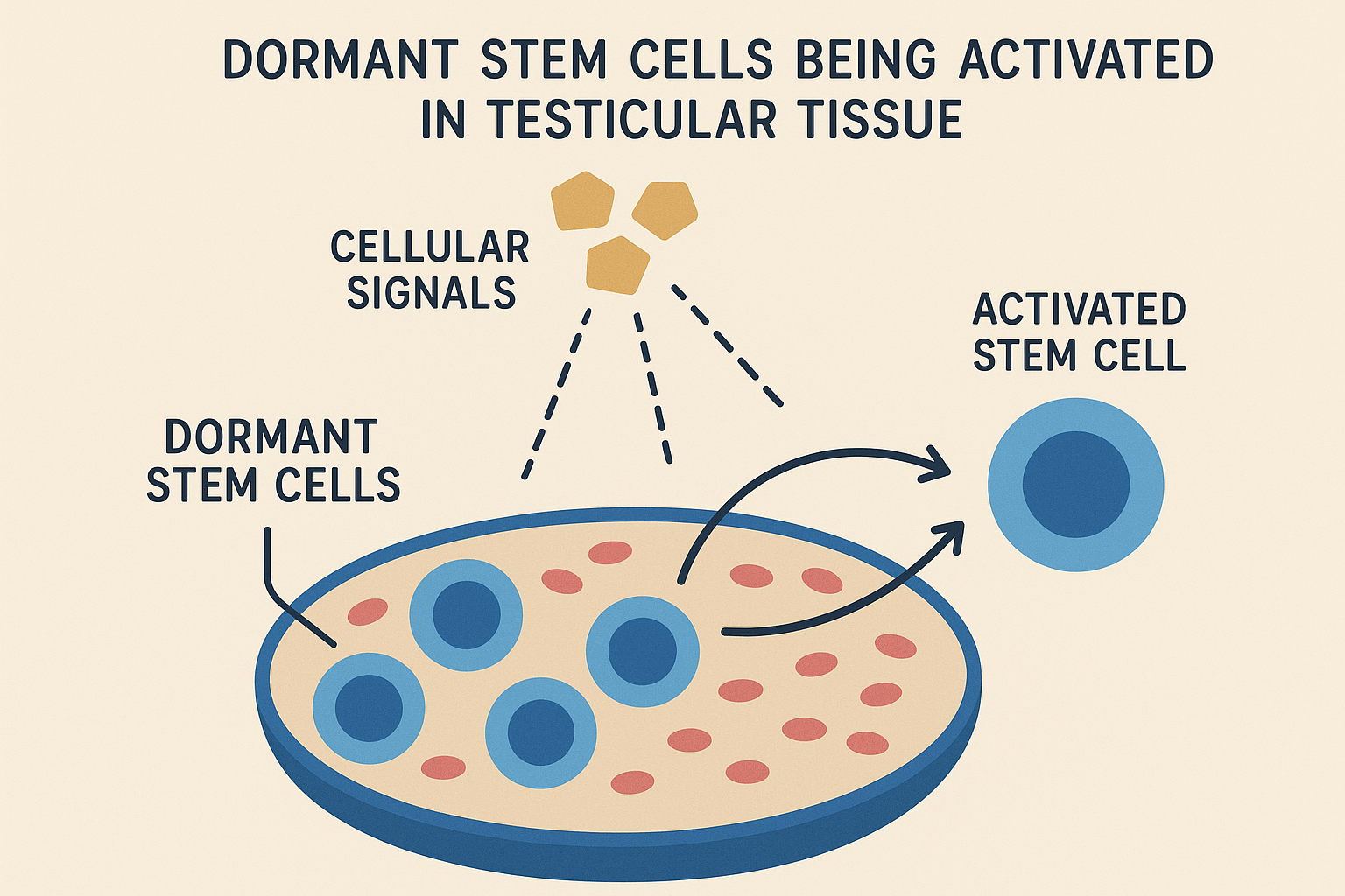 Stem cell activation for sperm production