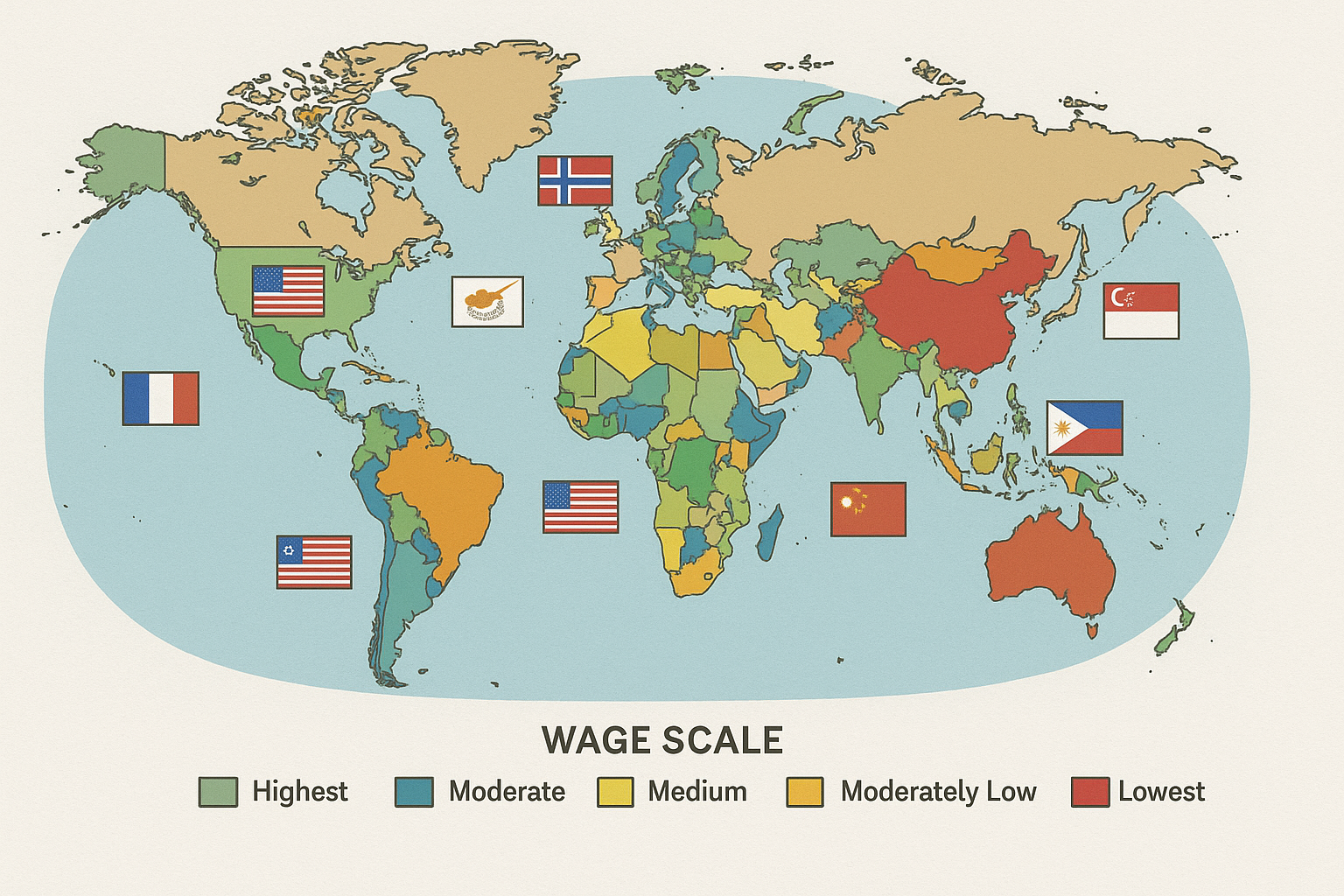 Flag state maritime compensation differences