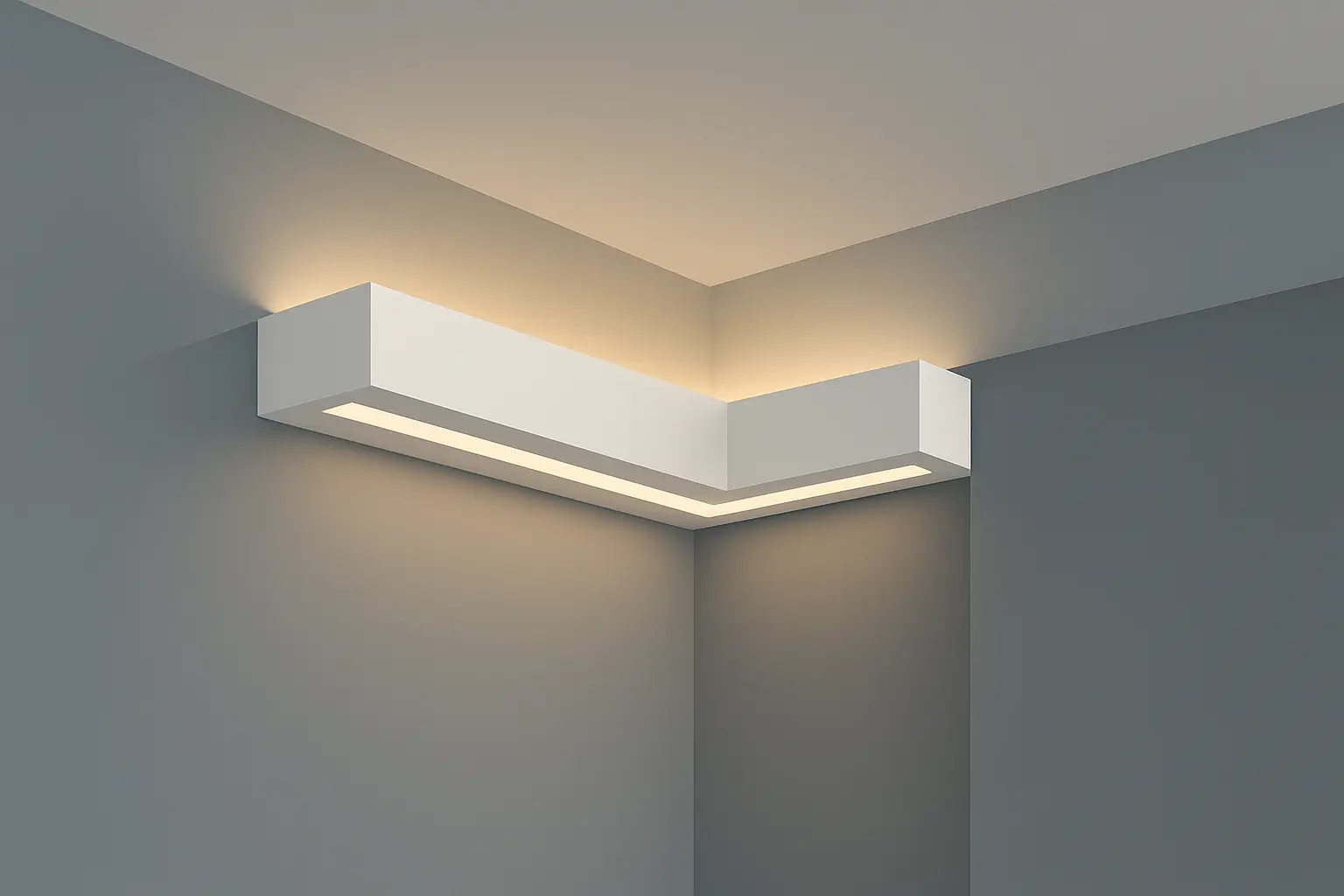 Floating crown molding with LED lighting