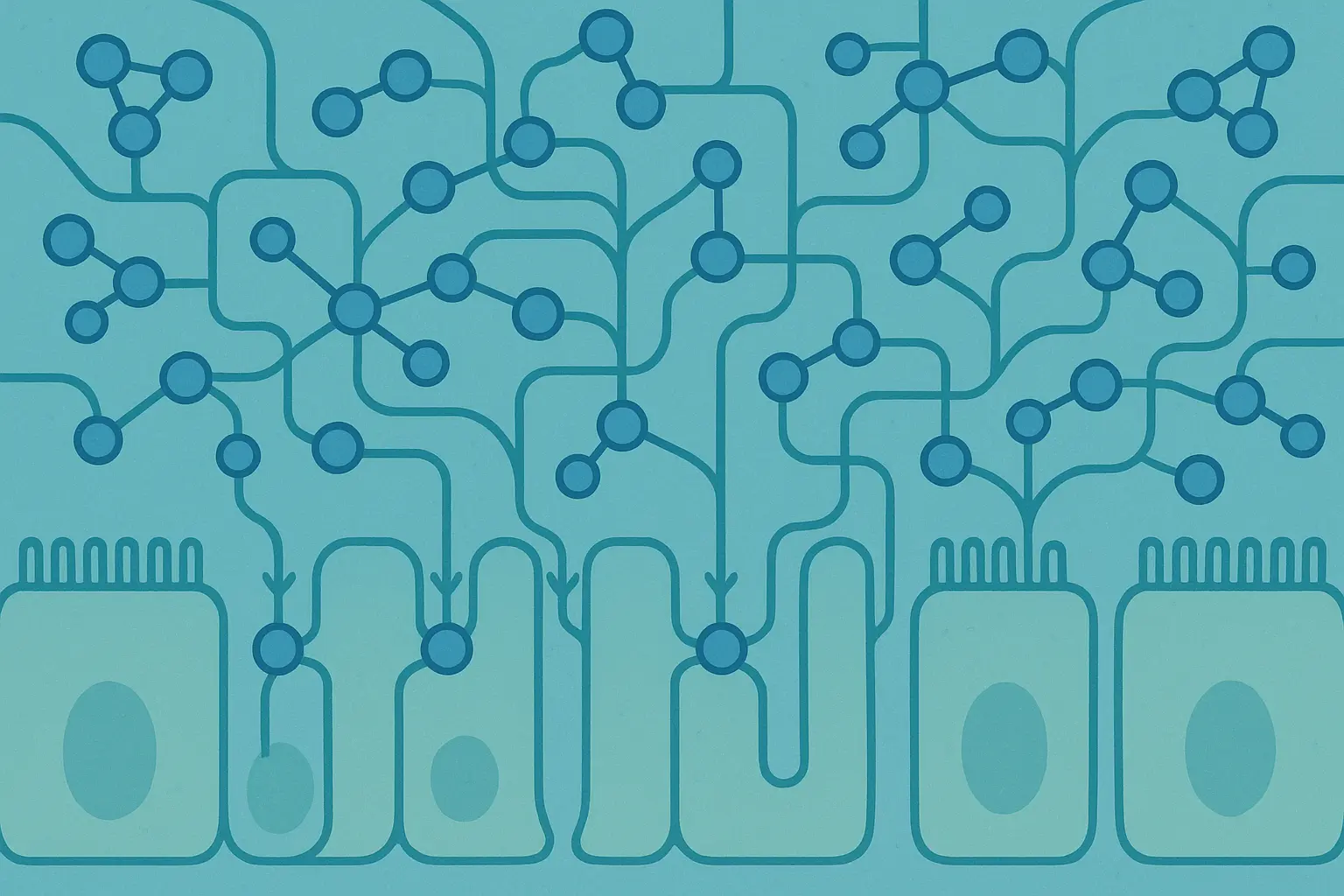 Water network in digestive system