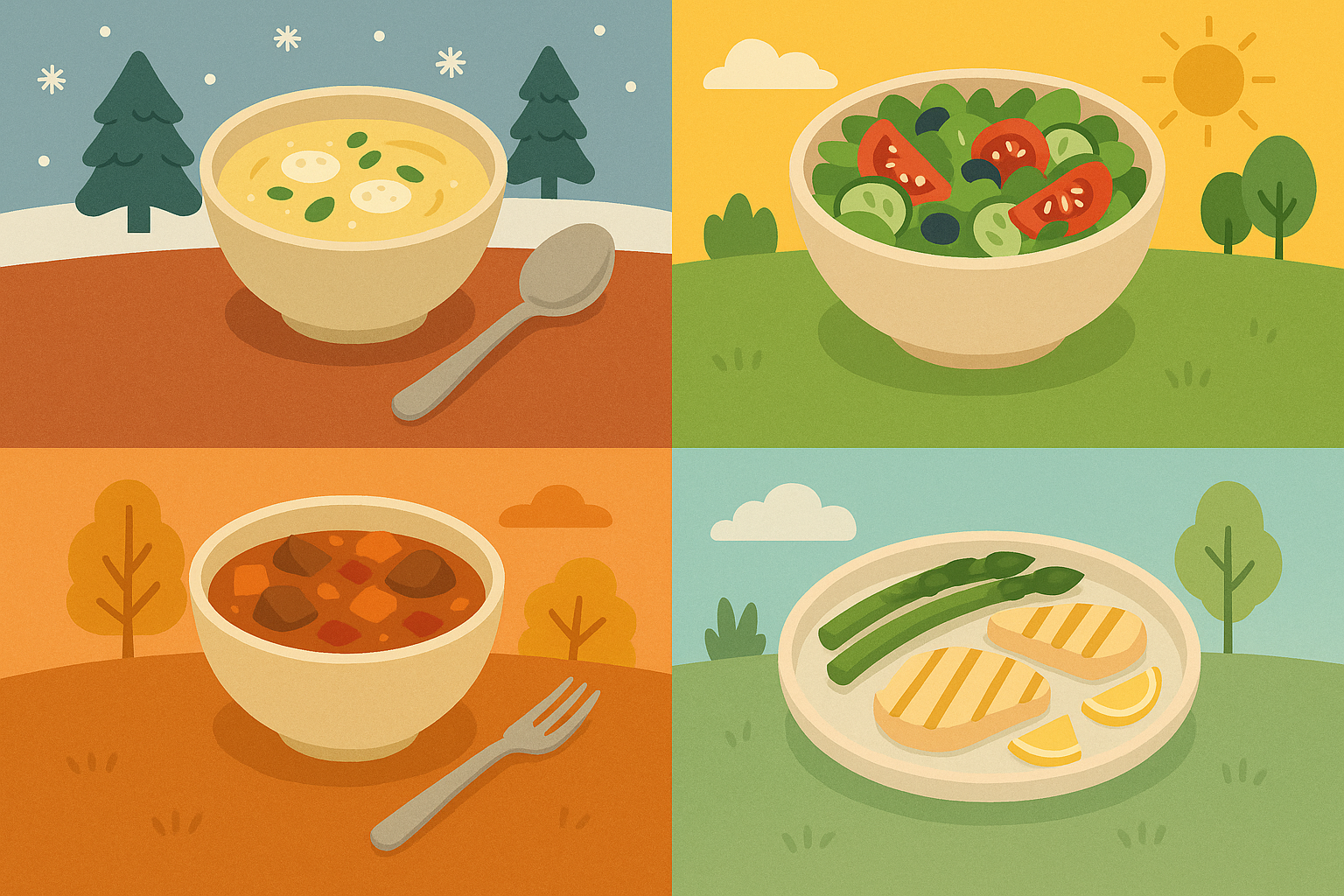 Seasonal meal planning approach