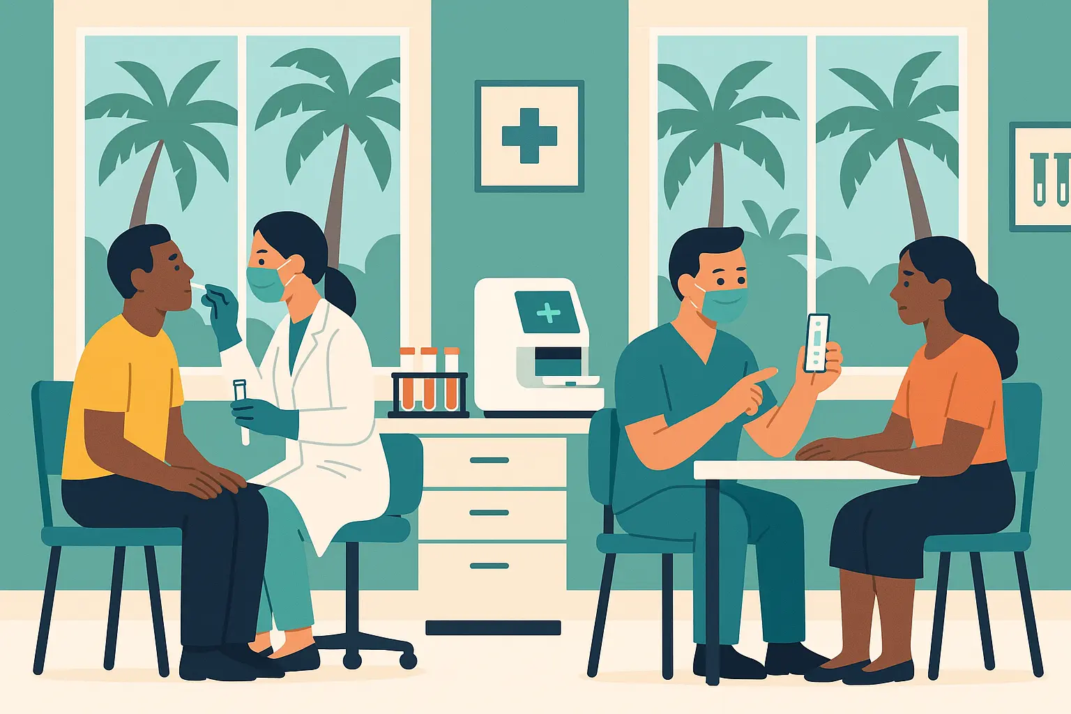 Medical tourism facility with advanced testing equipment