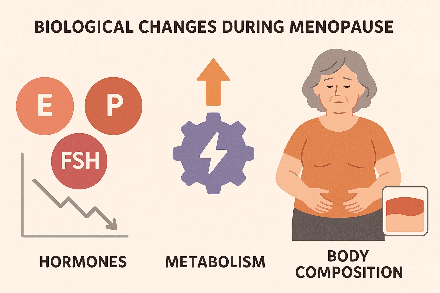Hormonal changes during menopause affecting metabolism