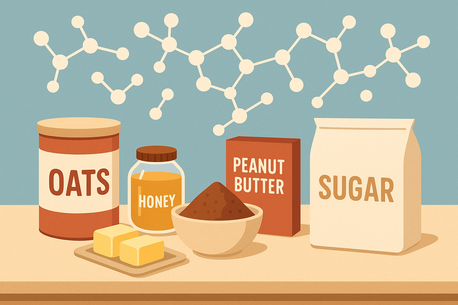 No bake cookie ingredients and chemistry breakdown