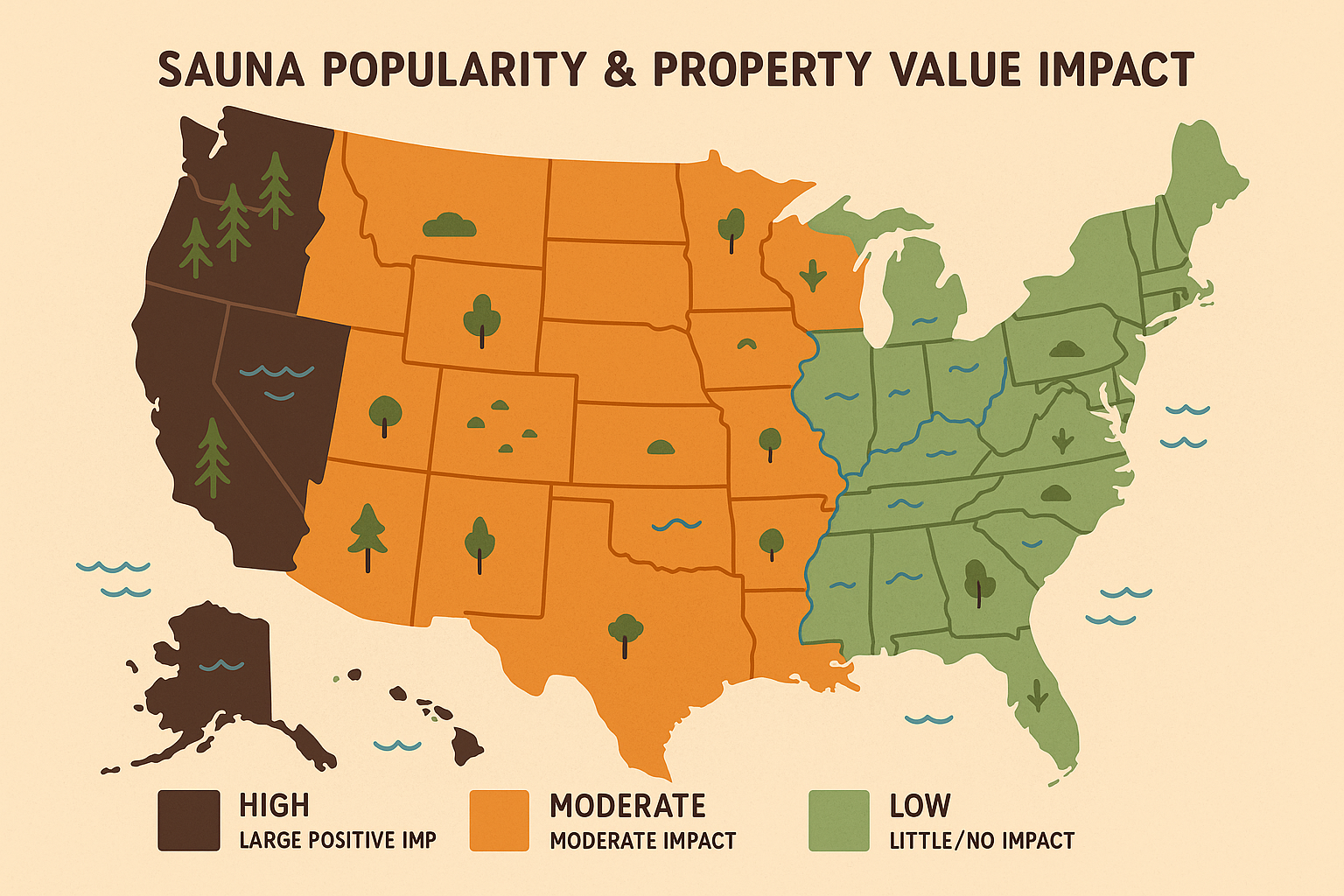Regional sauna value appreciation by location