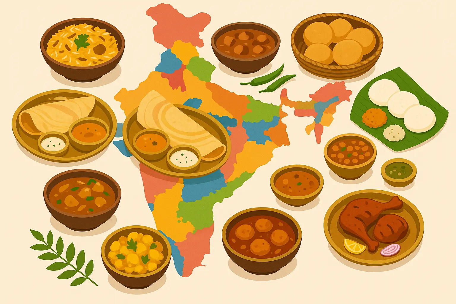 Community kitchen with volunteers preparing traditional Indian meals