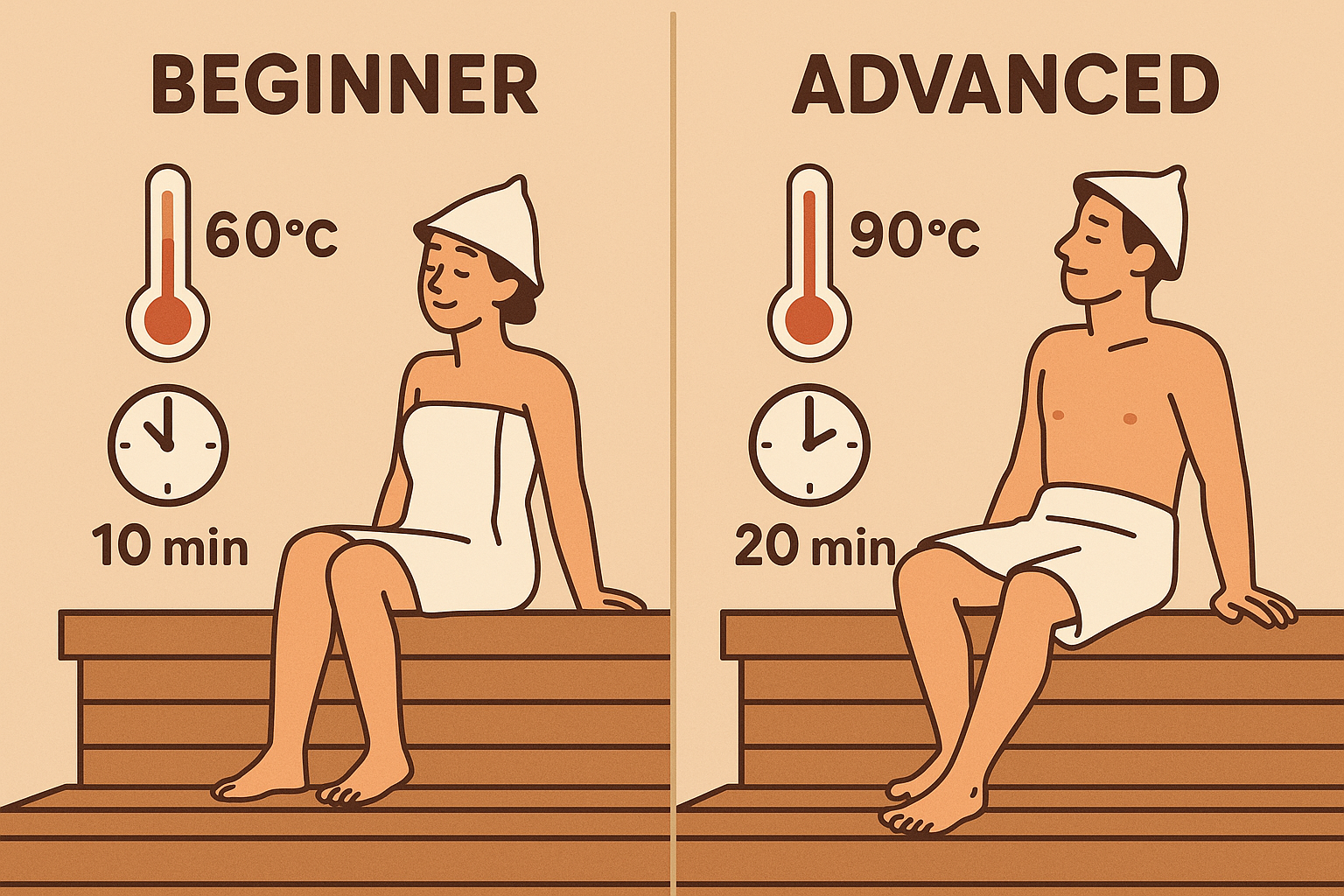 Individual fitness levels and sauna protocols