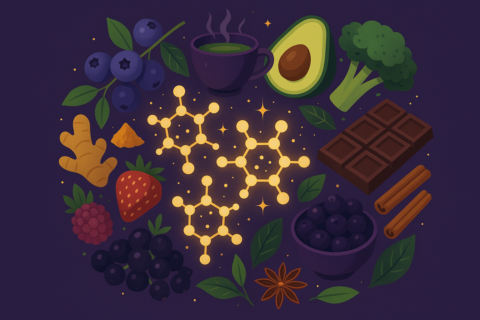 High-polyphenol foods for microbiome support during calorie restriction