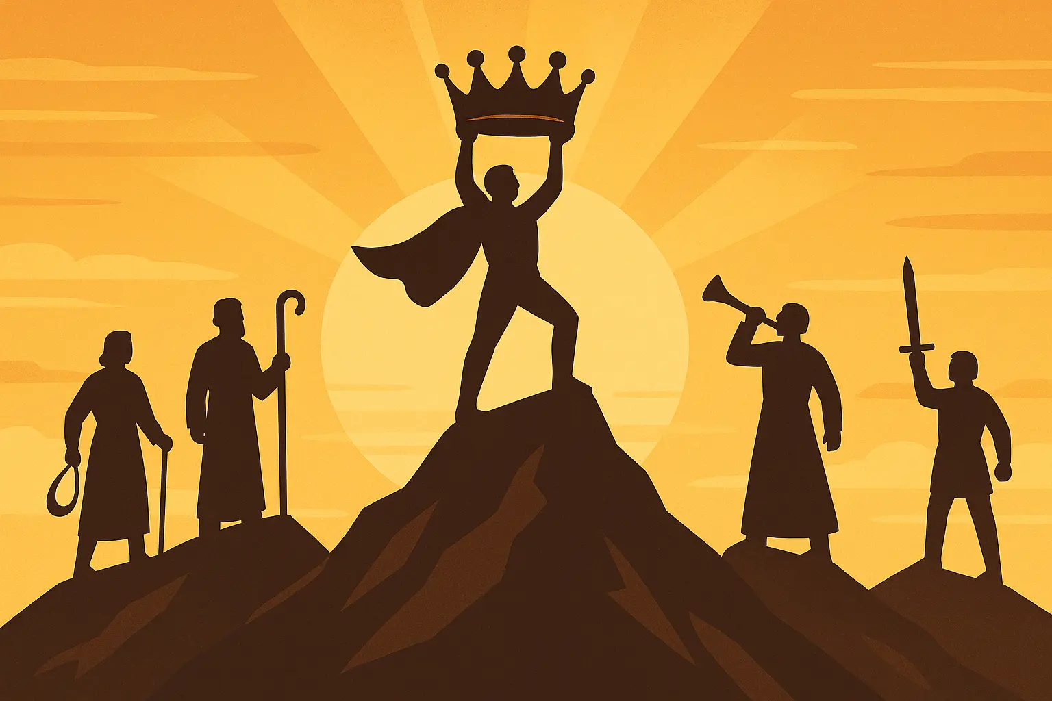 Leadership and courage depicted in biblical narratives