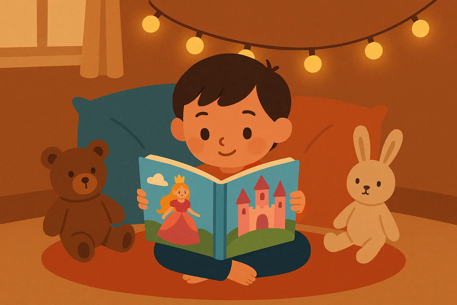 Collection of colorful princess storybooks