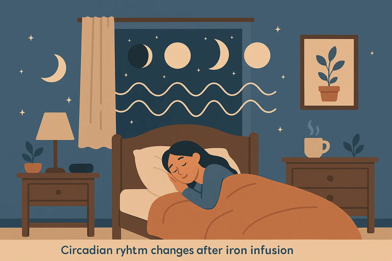 Sleep cycle changes after iron infusion treatment