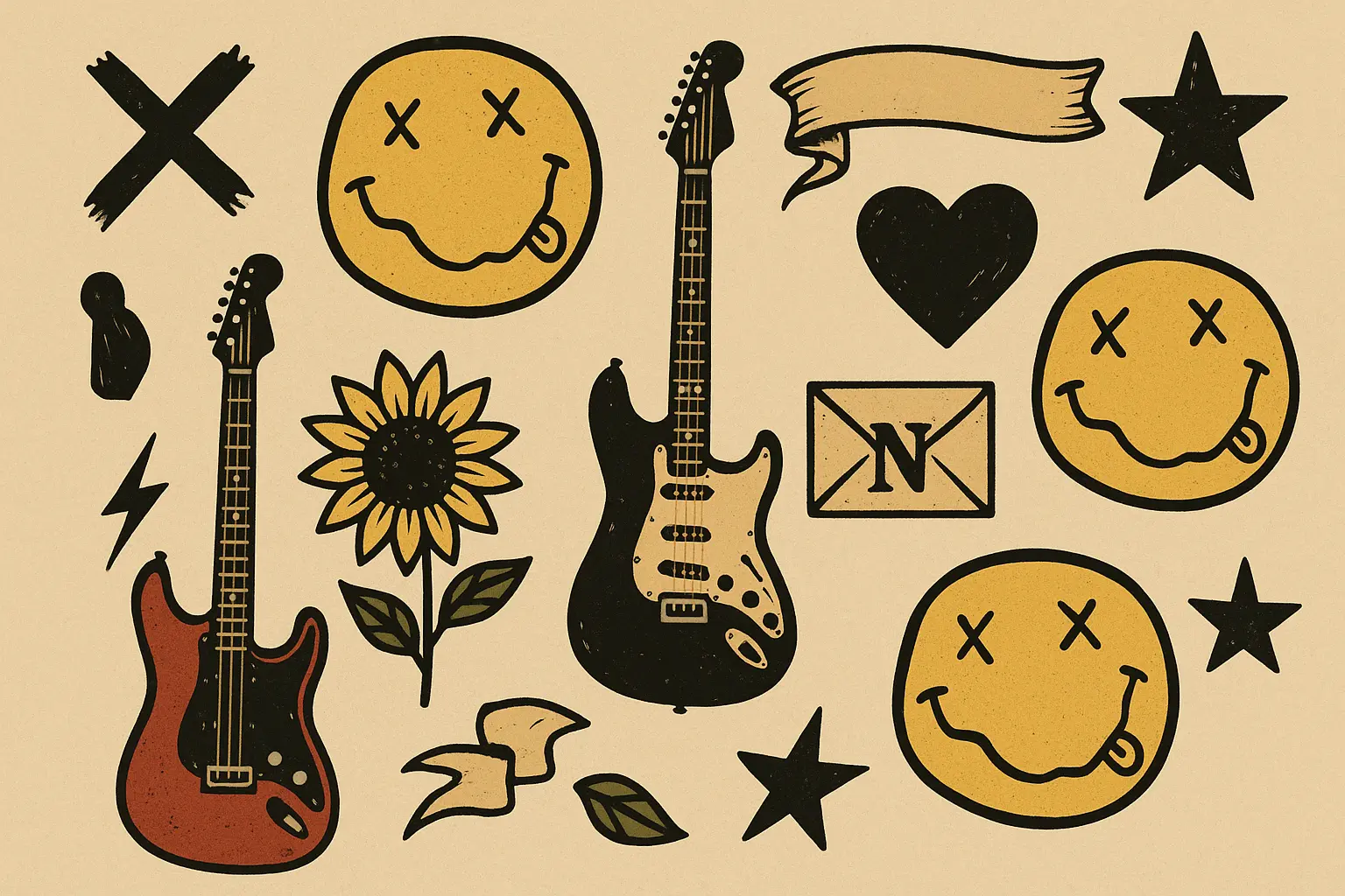 Nirvana tattoo designs showcase