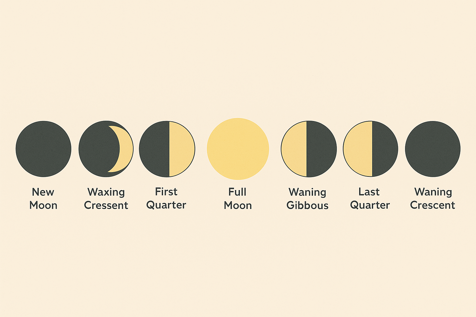Moon phase collection chest tattoo showing lunar cycle progression