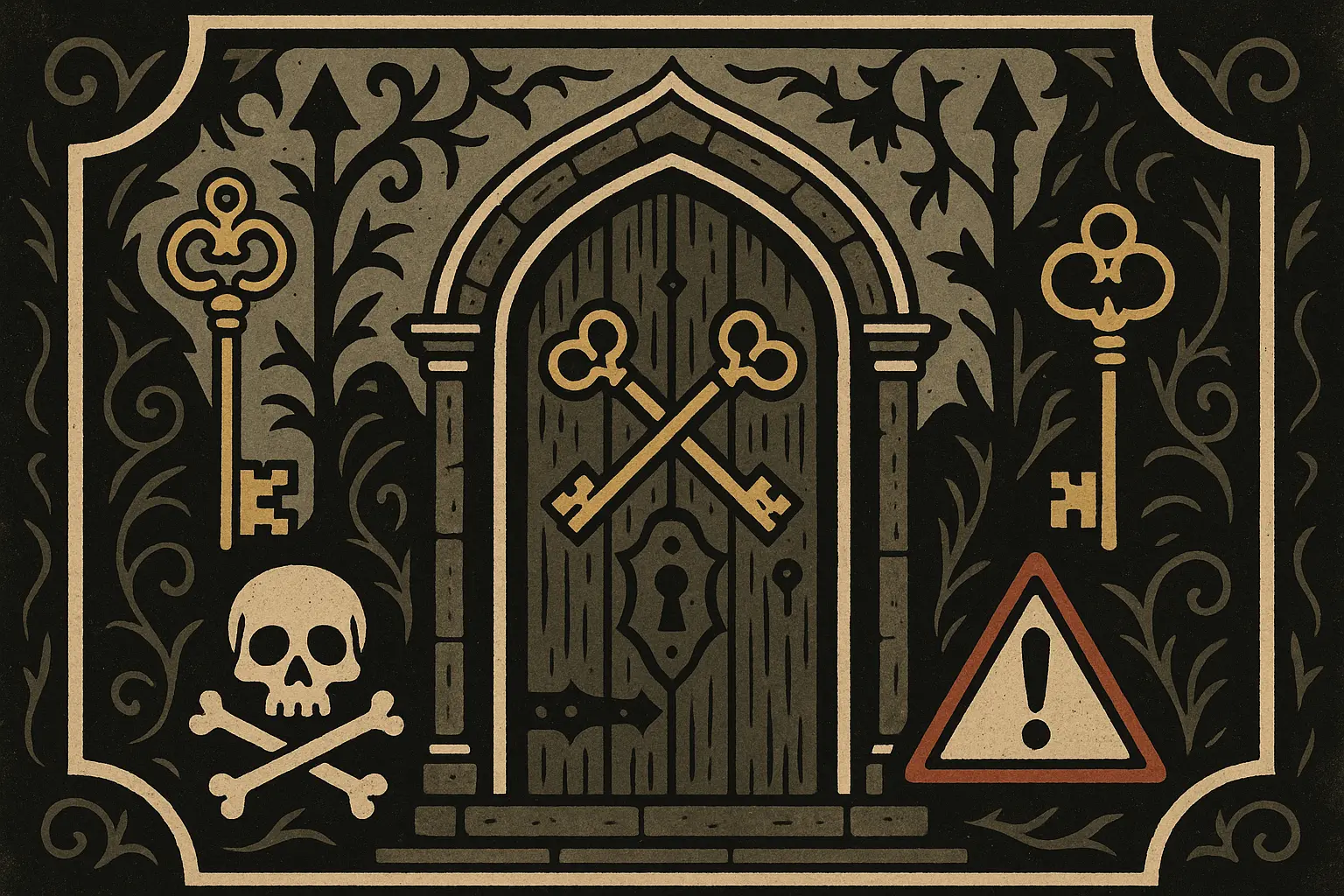 Dark fairy tale scene with gothic elements