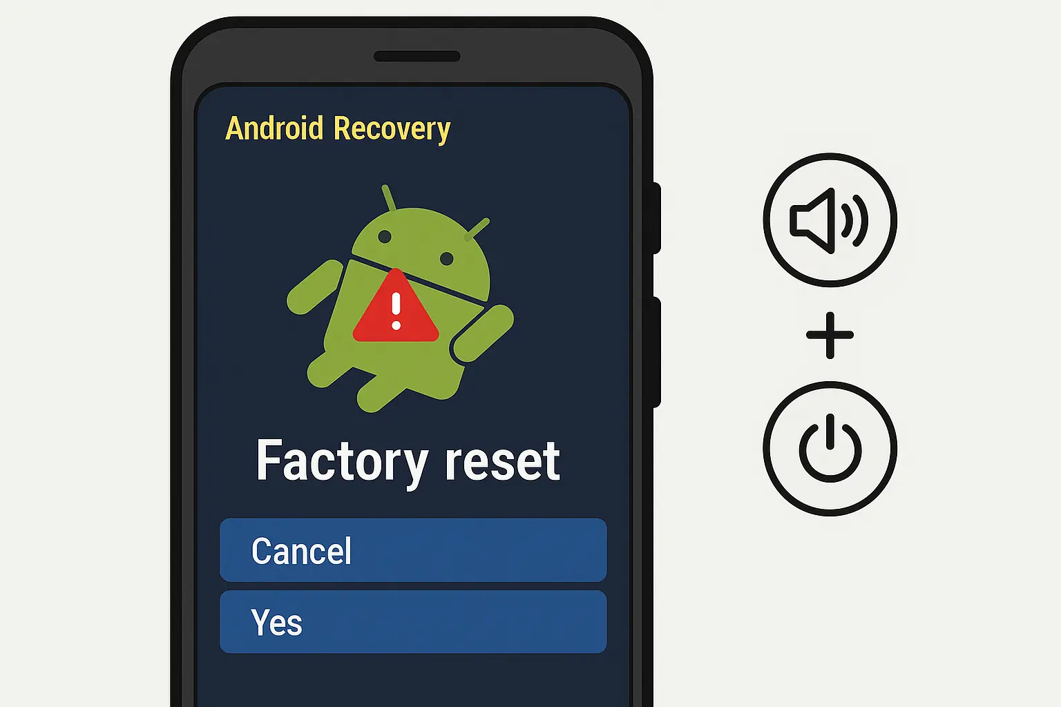Android factory reset process step by step