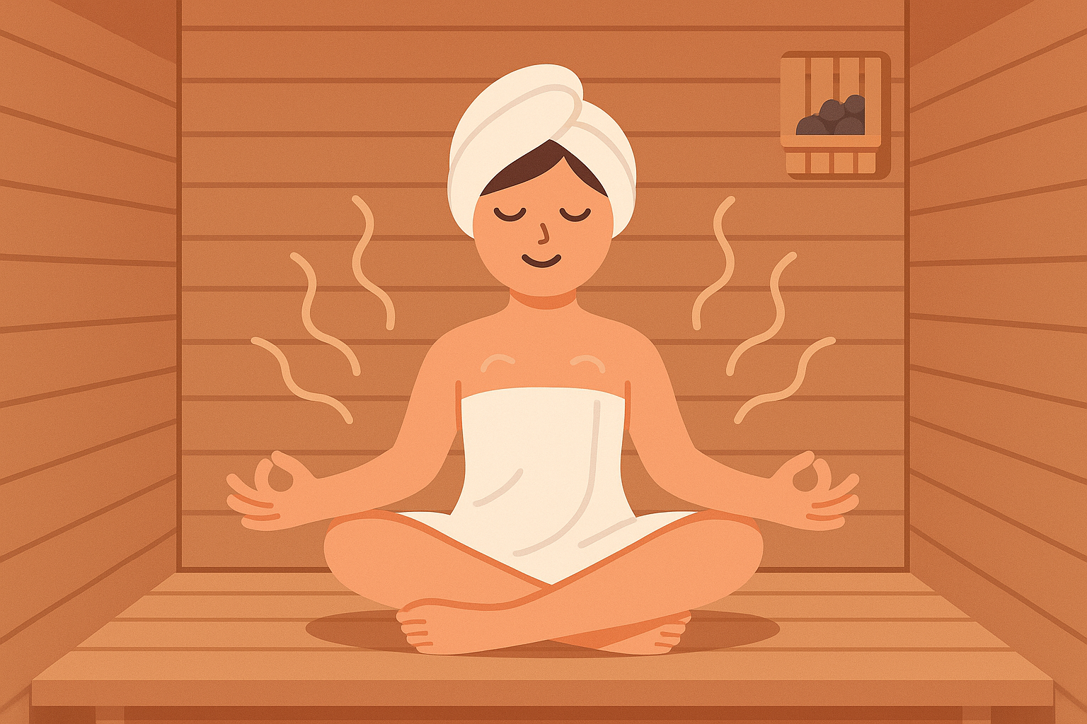 Graph showing optimal stress zone for sauna benefits