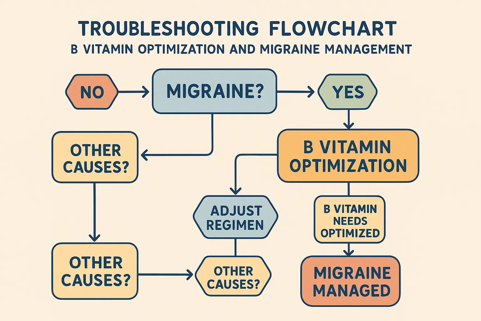 B vitamin troubleshooting flowchart