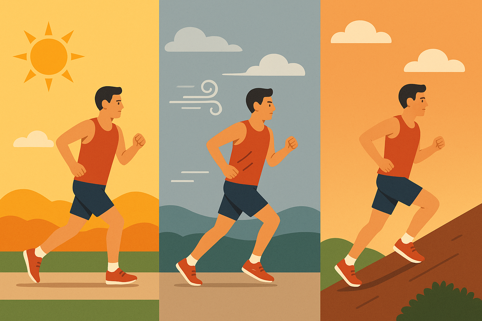 Runner in hot weather conditions