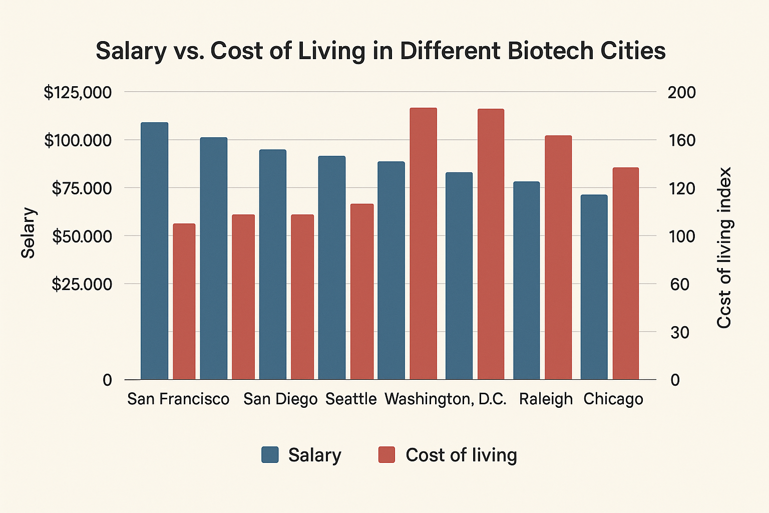 Second-tier biotech cities comparison